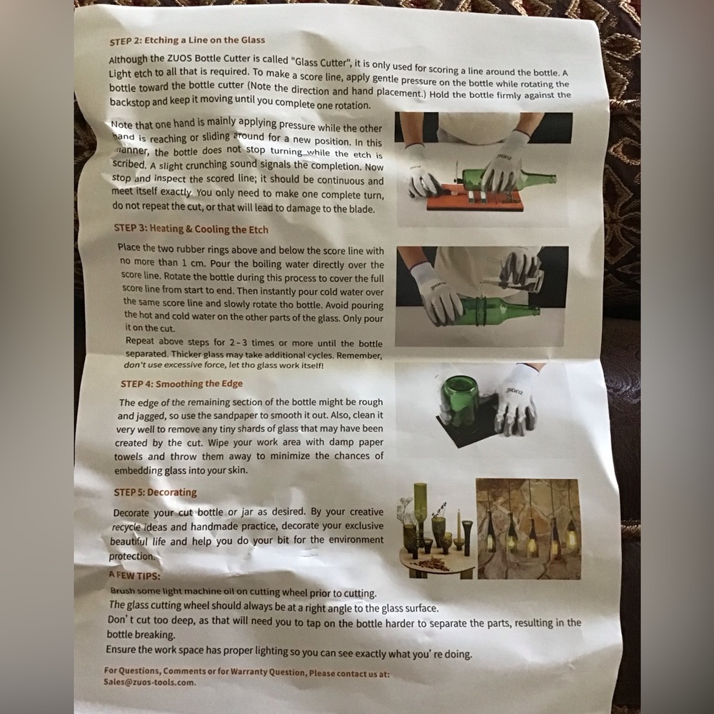 Glass bottle cutting kit - Picture 4 of 5